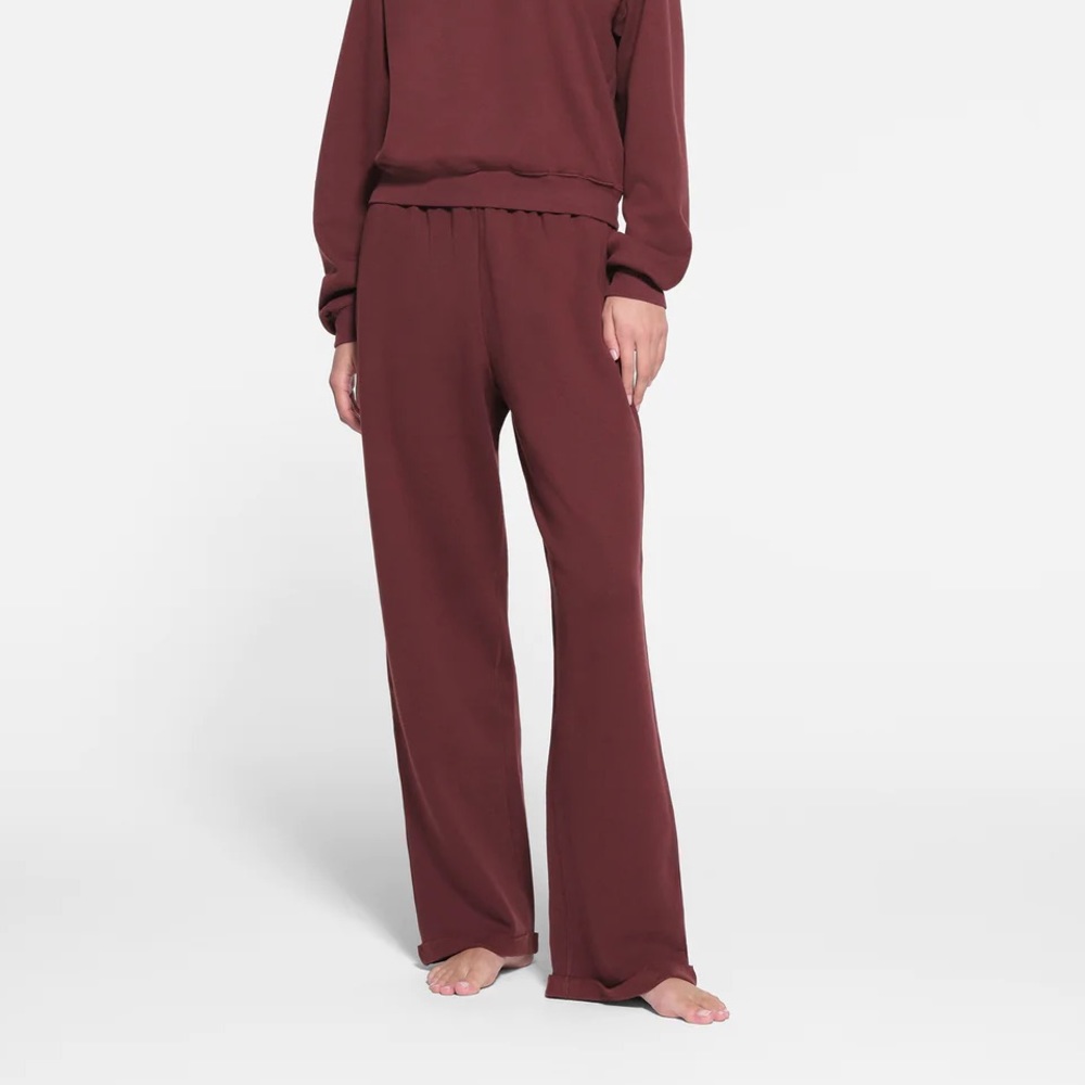 SKIMS Cotton Fleece Classic Straight Leg Pant